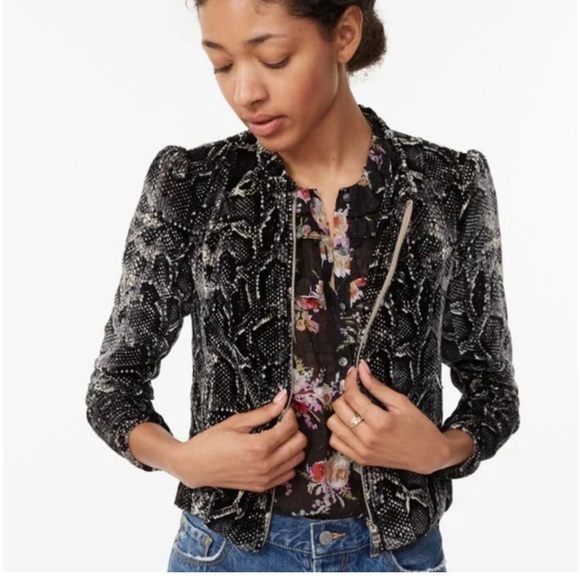 Rebecca Taylor woman’s velvet snake print jacket - Picture 5 of 15